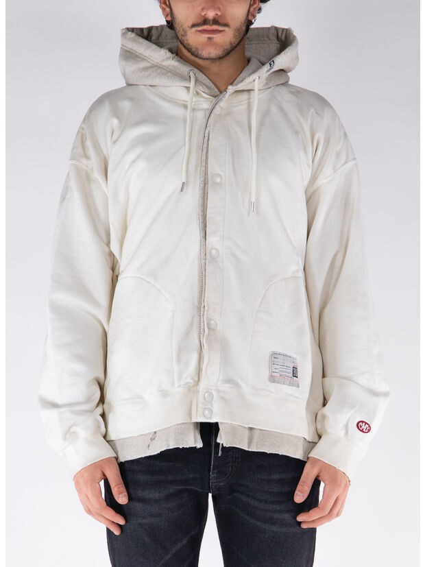 GIUBBOTTO LAYERED PARKA, WHITE, large