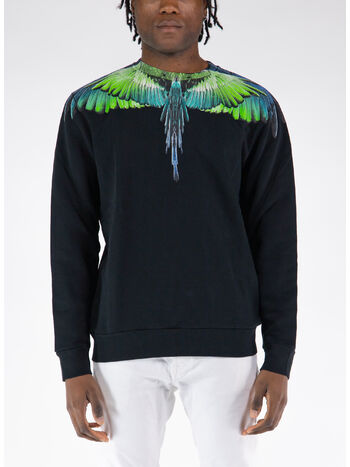 FELPA ICON WINGS, 1050 BLACK LIGHT GREEN, small
