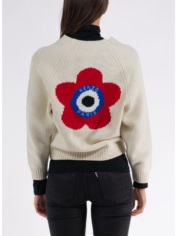 CARDIGAN TARGET, 02 OFF WHITE, small