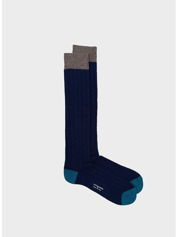 CALZA CACHEMIRE BASIC UNISEX, 0004 BLU, large