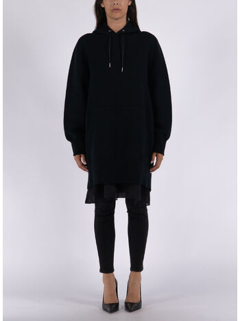FELPA SPONGE SWEAT HOODIE, 001 BLACK, small