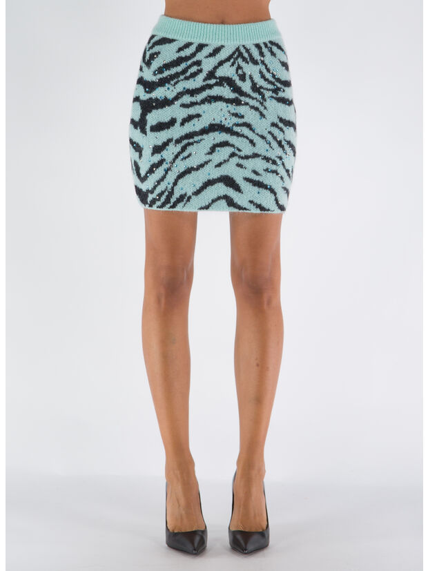 GONNA ZEBRA PATTERN KNITTED, 9018 MINT, large