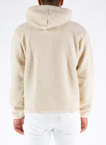 FELPA BEACH HOODY TIBET FLEECE, ECRU, small