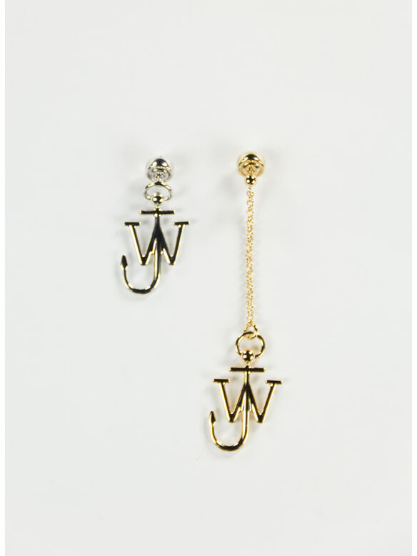 ORECCHINI ASYMMETRIC ANCHOR, 942 SILVERTONE/GOLD, medium