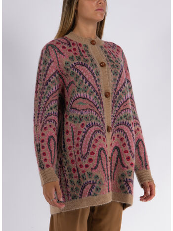 CARDIGAN GIROCOLLO IN MOHAIR, 800, small
