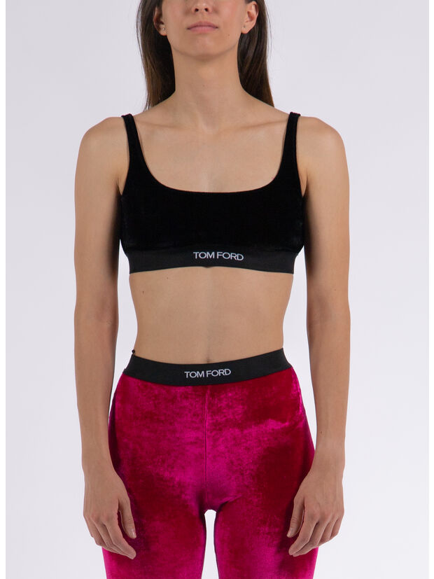 BRALETTE IN VELLUTO STRETCH, LB999 BLACK, large