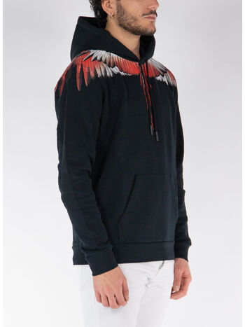 FELPA HOODIE ICON WINGS, 1025 BLACK RED, small