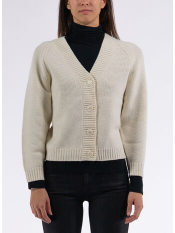 CARDIGAN TARGET, 02 OFF WHITE, small