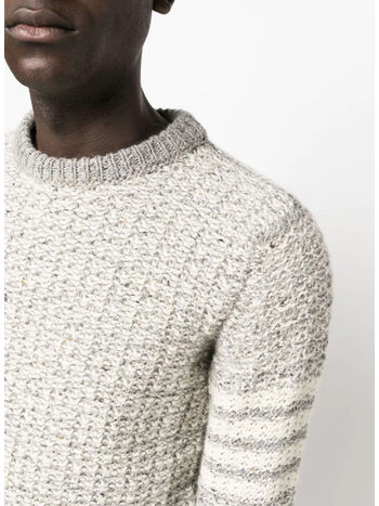 MAGLIONE TUCK STITCH CLASSIC CREW NECK, 055 LT GREY, small