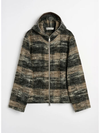 FULL ZIP HOOD, NIGHT WOODS CHHECK LOFTY WOOL, small
