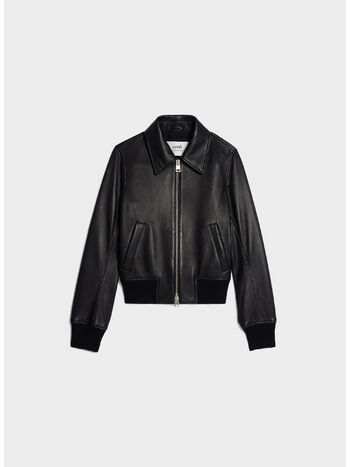 GIUBBOTTO ZIPPED BOMBER, 001 BLACK, small