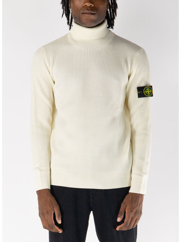 MAGLIONE DOLCEVITA FULL RIB RWS WOOL, V0093 IVORY, medium