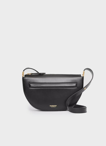 BORSA OLYMPIA MINI IN PELLE CON CERNIERA, A1189BLACK, small