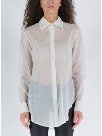 CAMICIA THE UP MUSSOLINA, WHITE, small