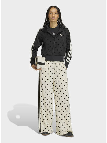 TRACK TOP SATIN POLKA, BLACK, small