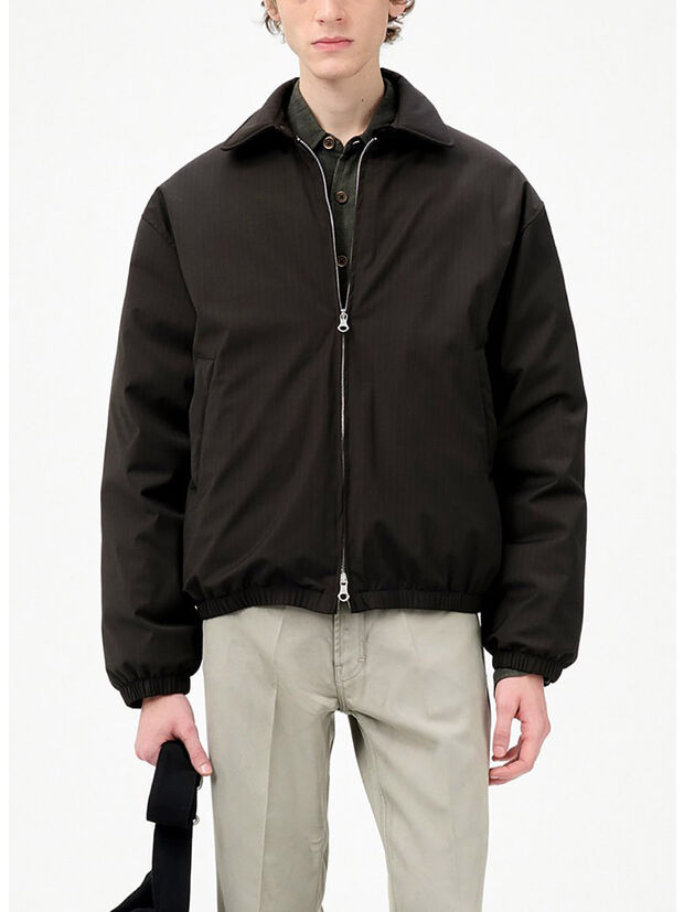 GIUBBOTTO AVENUE PUFFA, CHURCHILL STRIPE MEMBRANE WOOL, large