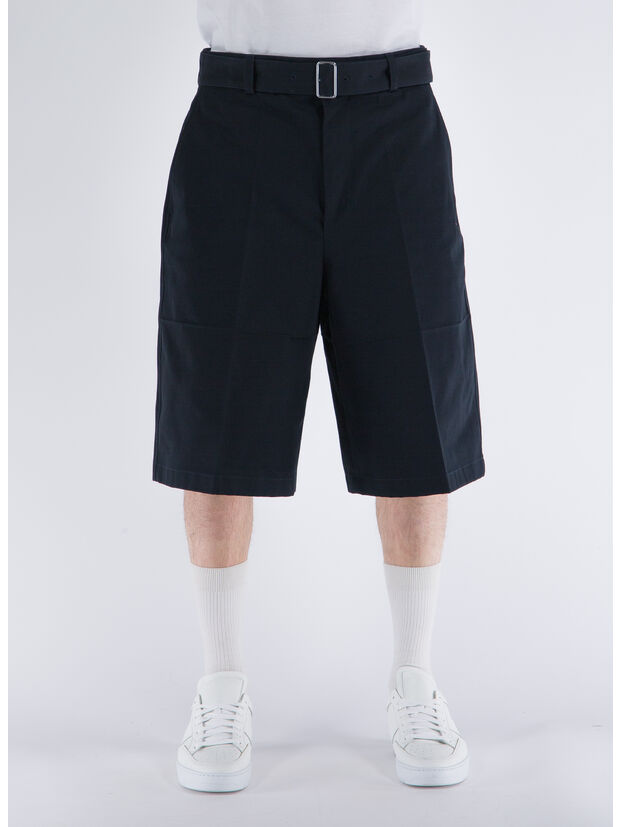 SHORTS WITH PRESSED BOX PLEATS, 401 NAVY, large