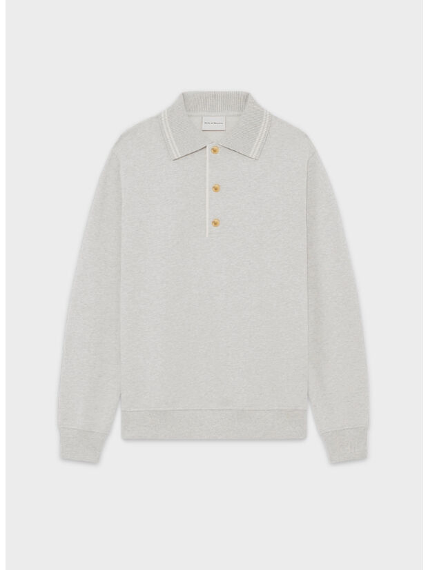 POLO DROLE LONGSLEEVE, GY GREY, large