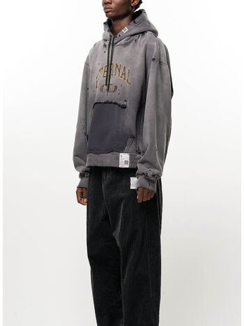 FELPA SUN FADED SWEET HOODIE, BLACK, small