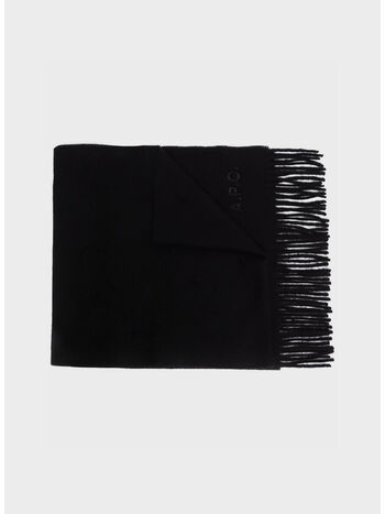 SCIARPA ECHARPE AMBROISE BRODEE, LZZ  BLACK, small