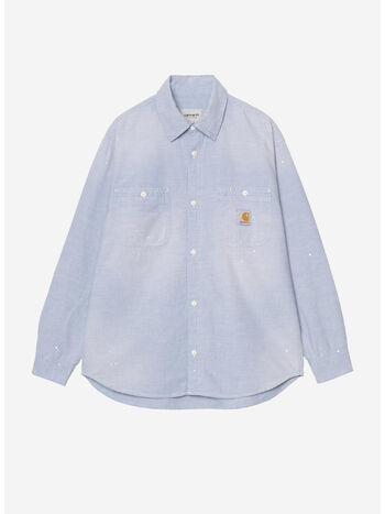 CAMICIA  PAINTER, 010L Blue, worn used, splatter, small
