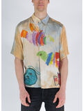 CAMICIA CARTOON SATIN, 6184 NEW BEIGE MULTI, thumb