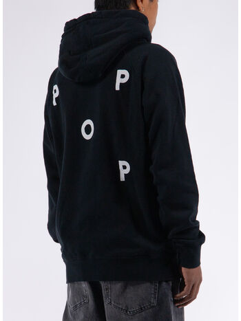 FELPA LOGO CON CAPPUCCIO, BLACK/WHITE, small
