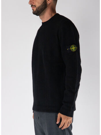 MAGLIONE GIROCOLLO FANCY YARN, V0029 BLACK, small