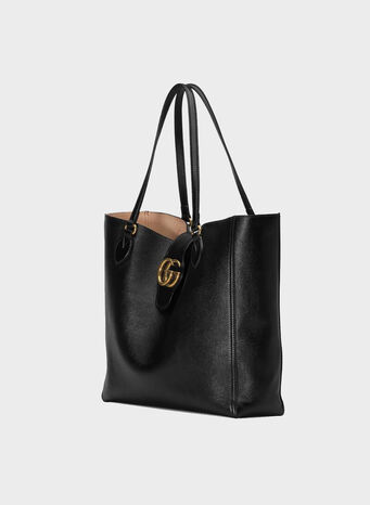 BORSA SHOPPING MISURA  MEDIA CON DOPPIA G, 1000BLACK, small