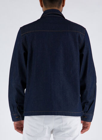 CAMICIA DENIM ZIP UP WORK, INDIGOINDIGO, small