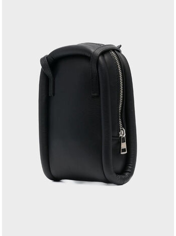 ZIP-UP BUMPER PHONE POUCH, 999 BLACK, small
