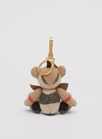PORTACHIAVI CHARM ORSETTO THOMAS CON PAPILLON, ARCHIVEBEIGE, small