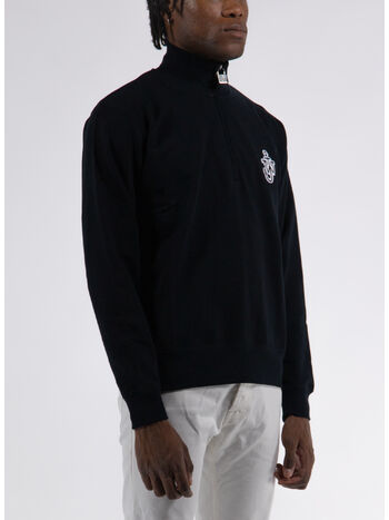 FELPA PADLOCK HALF ZIP, 999 BLACK, small
