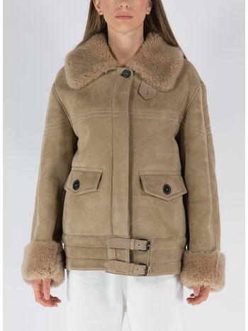 GIACCA SHEARLING, DP199 NUDE, small