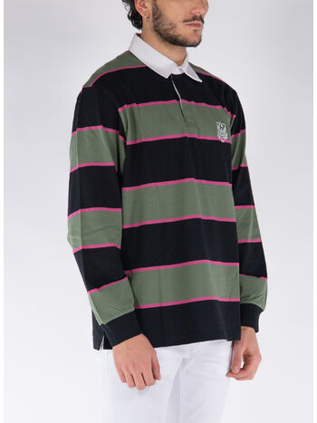 POLO A MANICHE LUNGHE WILT RUGBY, 21FXX WILT STRIPE/DOLLAR GREEN, small