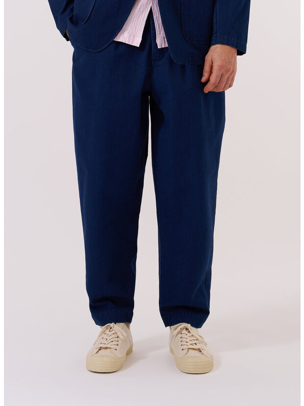 PANTALONE INDIGO KIMSTOP PLEATED TRACK, INDIGO, large