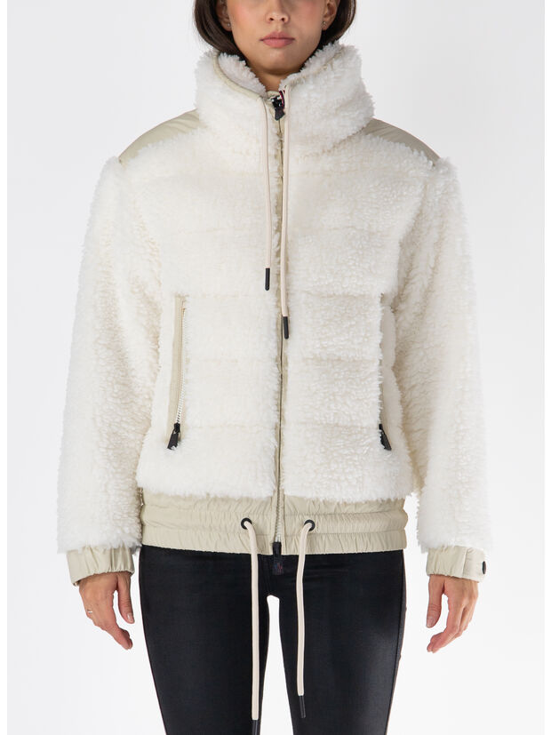 CARDIGAN IMBOTTITO EFFETTO TEDDY, 034, large