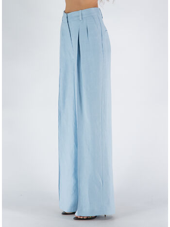 PANTALONE PALAZZO LINO E VISCOSA, , small