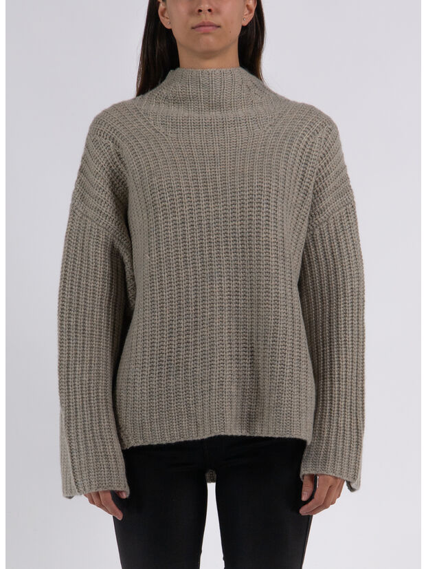 MAGLIONE FUNNEL NECK, GEO MELANGE, large
