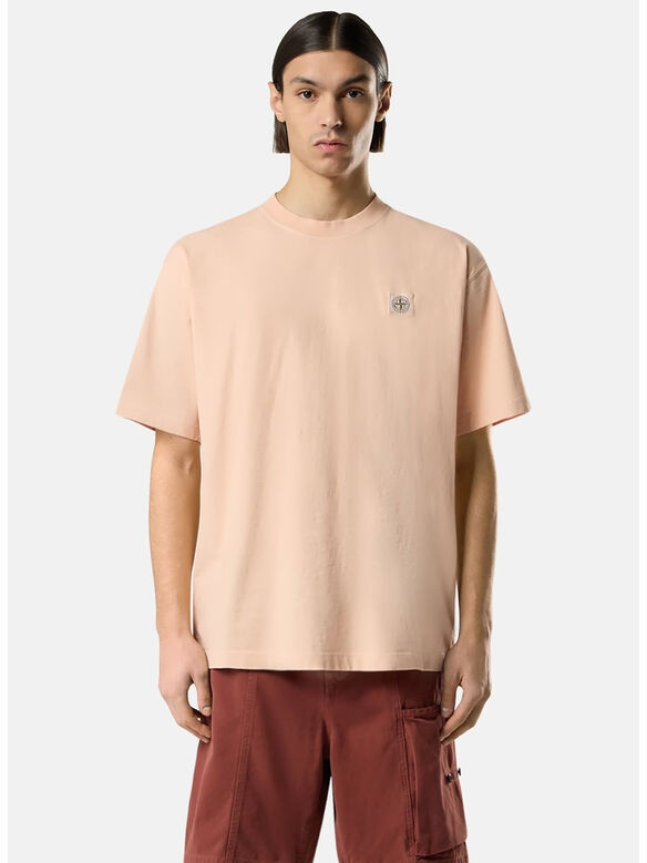 T-SHIRT COMBED ORGANIC COTTON JERSEY, V008E PLASTER PINK, medium