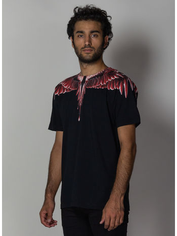 T-SHIRT RED GHOST WINGS, BLACK/MULTI, small