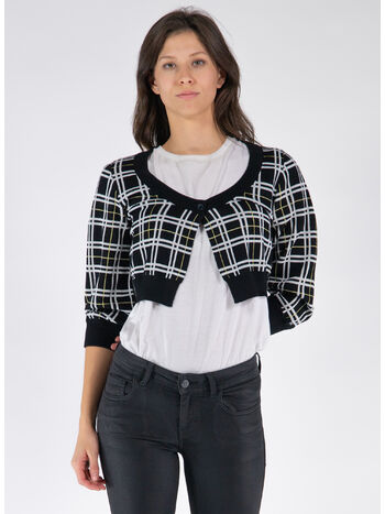 CARDIGAN CROPPED CHECK, CHN99, small