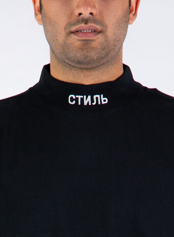 T-SHIRT TURTLENECK CTNMB, 1001BLACKWHITE, small