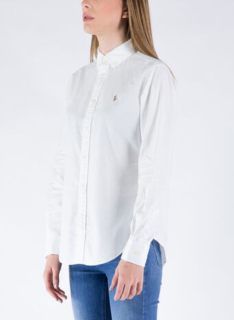 CAMICIA OXFORD, 003BSRWHITE, small