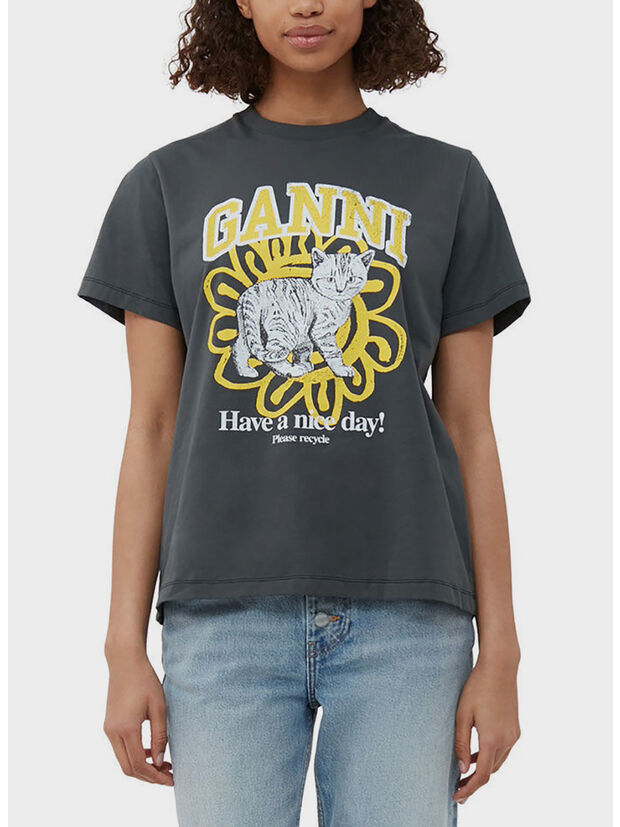 T-SHIRT BASIC JERSEY CAT RELAXED, 490 VOLCANIC ASH, large