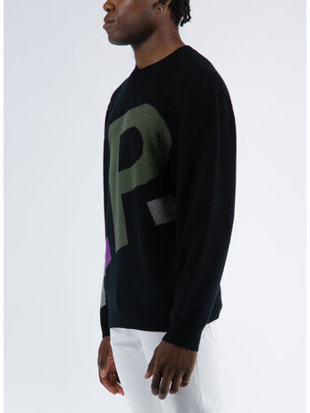 PULLOVER PULL LOGO ALL OVER H, LZZ  BLACK, small