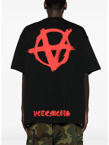 T-SHIRT DOUBLE ANARCHY, BLACK/RED, small