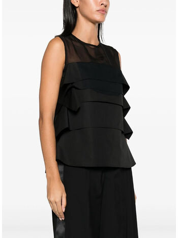 PULLOVER CHIFFON MIX COTTON POPLIN, 001 BLACK, small