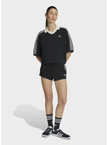 SHORT A MAGLIA ALL'UNCINETTO, BLACK, small