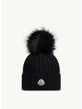 CAPPELLO IN MAGLIA CON PON PON, 999, thumb